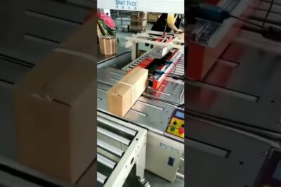 Machine for sealing and strapping cases automatically.