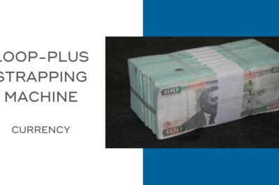 Tabletop Strapping Machine with Currency Strapping Loop.