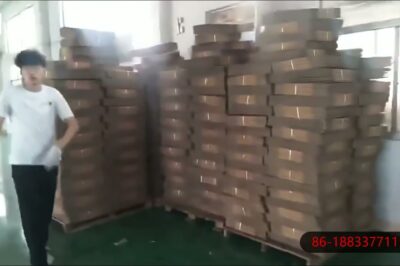 PE strapping machine with semi-automatic operation.