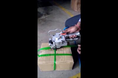 Handheld Strapping Tool for PET/PP Straps with Pneumatic Functionality