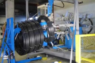 Coiling and Strapping Machine for Plastic Pipes