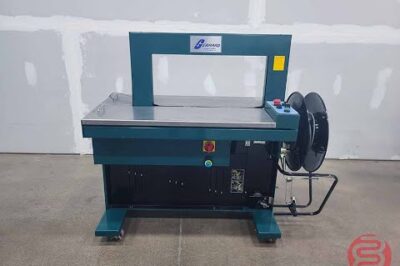 High-speed strapping machine with full automation.