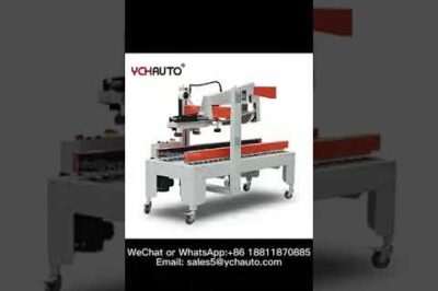 Sealing and strapping equipment for packaging.