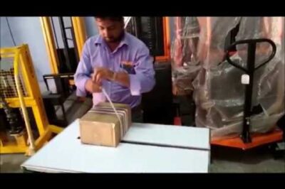 Semi-automatic strapping machine with ND-EOLP-ST series.