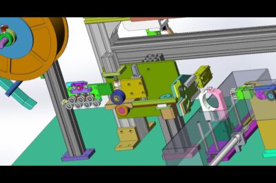 Machine for wrapping products with automatic strapping in less than 28 words.
