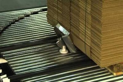 Ultrasonic Pallet Strapping Machine with Automated Functionality.