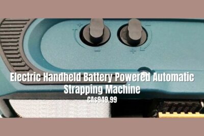 Automatic Handheld Strapping Machine for Packaging and Shipping with Battery Power.