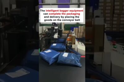 High-speed strapping machine with intelligent features for express shipping. #efficient #innovative #logistics