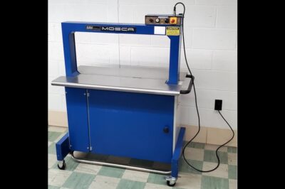 Automatic Strapping Machine with 400×800 5mm size, from year 2001 and model RO-M-P2, available for inventory #3646.