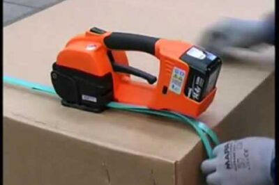 “Efficient Battery Strapping Tool for Strong PET Straps”