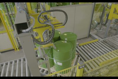 Barrel strapping made easy with automated strapping machines.