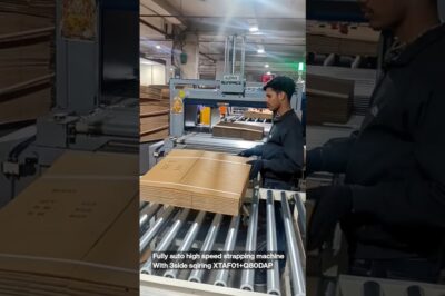 Automatic strapping machine with 3-side squaring