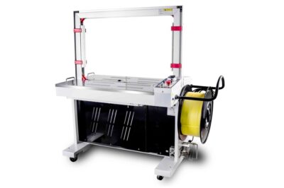 “Compact Carton Box Strapping Machine – MH 101A for Securing Packaging”