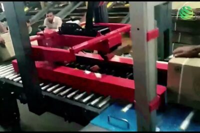 Automatic machine for sealing and strapping packaging using tapping and strapping techniques.