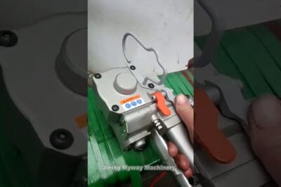 Portable PET air strapping tool guide