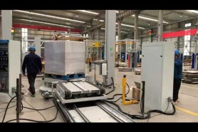 Pallet strapping machine: An alternative to pallet wrapping, in fewer than 28 words, without symbols, brand, or company names.