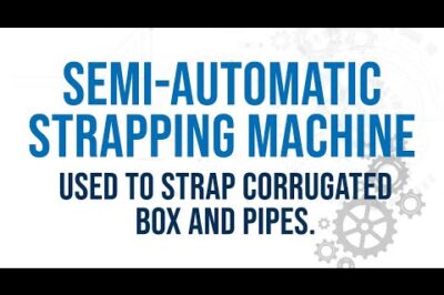 Strapping Machine with Partial Automation – Less than 28 words, without symbols, brand, or company name.