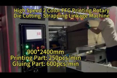 Inline High-Speed Color Printing and Die Cutting Machine with Gluing, Strapping, and FFG Linkage Capabilities