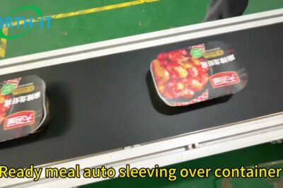 “Efficient auto sleeving for ready meals in containers, ensuring convenience.”
