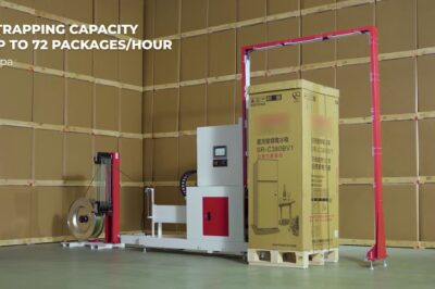 Automatic Vertical Pallet Strapping Machine for Efficient Packaging