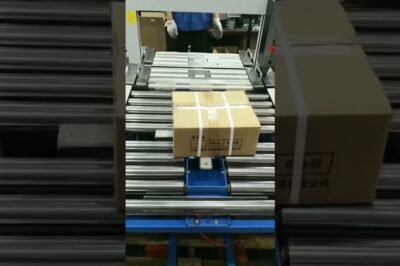 Automated strapping machine with lifting & rotating feature, cross strapping line, for PP strapping.
