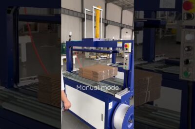 Fast and autonomous PP strapping machine for packaging, utilizing PP strapper.