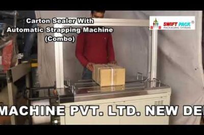 Strapping Machine: A device that automatically secures items using straps, eliminating the need for manual labor.