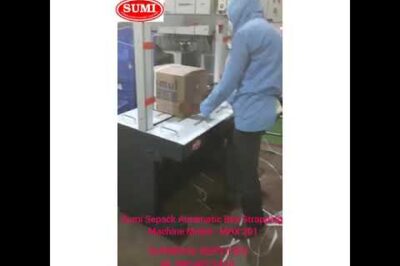 Automatic box strapping machine model MHX-201 by Sumi Sepack.
