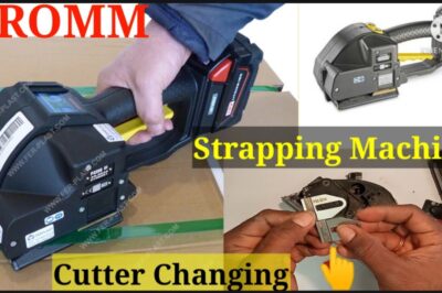 Repairing a strapping machine’s cutter on a P331 model.