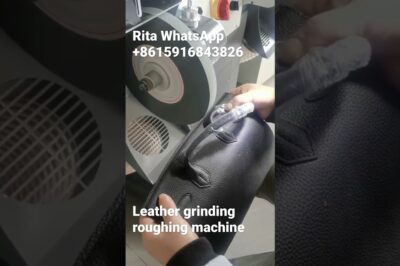 Handbag and wallet strap leather goods grinding and buffing machine for professionals.