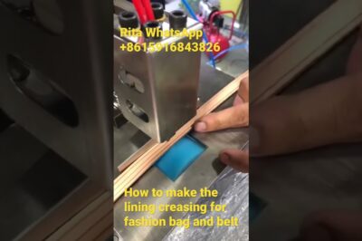 Fashion bag strap and belt creasing machine with leather lining, under 28 words, excluding symbols, brand, and company name.