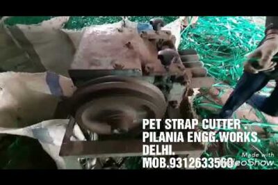 Strap Cutter: Machine for cutting PET straps.