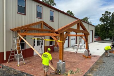 Timber Frame Barn Raising with a Modern Twist!