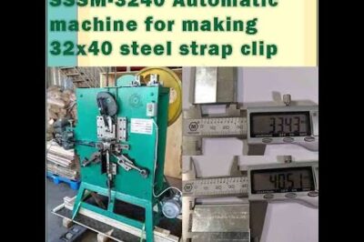 Automatic machine for producing 32×40 steel strap clips. Contact via WA: +8618621323471.
