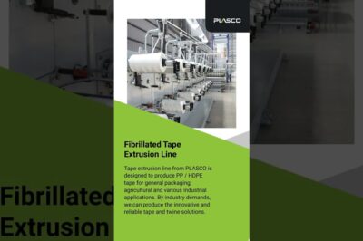 Taiwan-based Manufacturing Company Offers Advanced Extrusion Line for Various Applications.