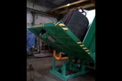 3-Ton Hydraulic Coil Upender/Tilter with Clamping Mechanism