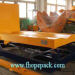 adjustable 90º coil tilter with hydraulic mechanism and working table.