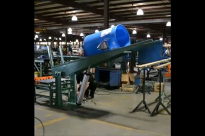 Barrel flipper at a 90-degree angle.