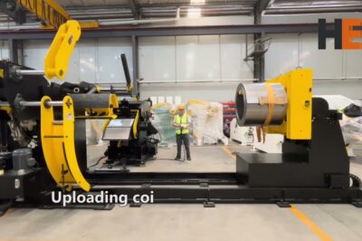 Coil Feeding Machine with Coil Upender Shipped to Canada