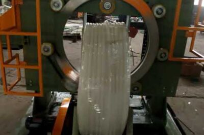 Coil Wrapping Machine for Plastic Pipe with Stretch Film