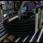 coil packaging line for pipes and hoses with automatic functionality.