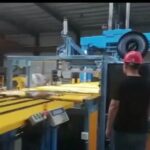 coil packing and strapping machine for slitting line.