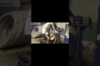 Coil packing machine for prestressed steel wire.