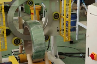 Coil wrapping, belt packing, and PET wrapping machines under 12 words.