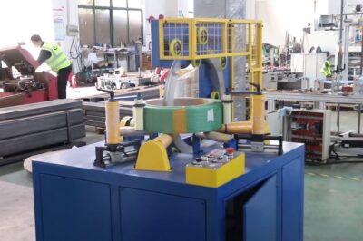 Coil wrapping machine for horizontal packaging