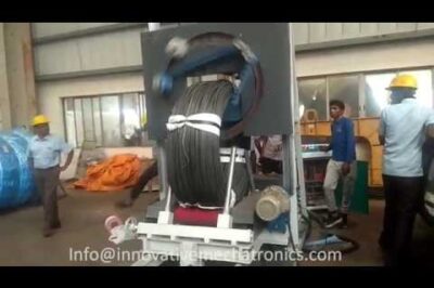 Coil wrapping machine for steel wire packaging