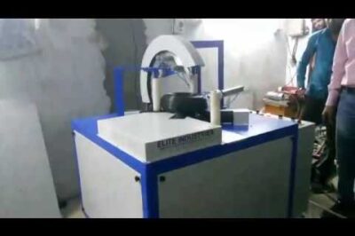 Coil wrapping machine for wire and cable