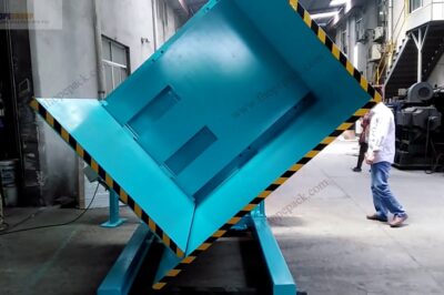 “Compact Barrel Tilter with Custom Upender for Rotation”