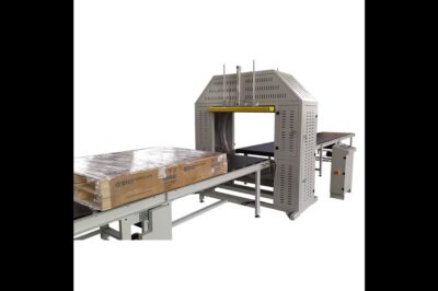 “Compact Horizontal Orbital Stretch Wrapping Machine for Packaging”