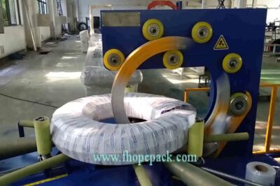 Compact PVC hose and flex pipe packaging machine